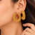 Anti-tarnish stud back closure, spiky wire design, statement hoops, women's jewellery.