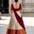 South Indian Style Semi-Stitched Half Saree with Blouse and Dupatta