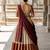 South Indian Style Semi-Stitched Half Saree with Blouse and Dupatta