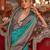 Blue ethnic motifs zari banarasi saree