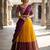 South Indian Style Semi-Stitched Half Saree with Blouse and Dupatta
