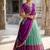 South Indian Style Semi-Stitched Half Saree with Blouse and Dupatta