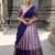 South Indian Style Semi-Stitched Half Saree with Blouse and Dupatta