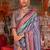 Lavender striped zari banarasi saree