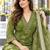 women ethnic motifs printed regular  cotton kurta with trousers & with dupatta