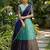 South Indian Style Semi-Stitched Half Saree with Blouse and Dupatta