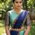 South Indian Style Semi-Stitched Half Saree with Blouse and Dupatta