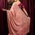Peach ethnic motifs sequinned saree