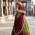 South Indian Style Semi-Stitched Half Saree with Blouse and Dupatta