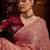 Peach ethnic motifs sequinned saree