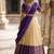South Indian Style Semi-Stitched Half Saree with Blouse and Dupatta