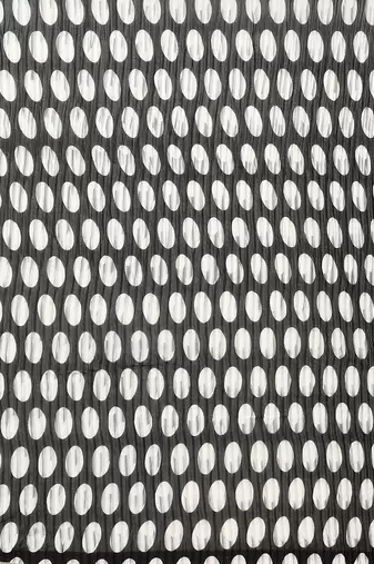 Black polka dot poly georgette saree