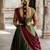 South Indian Style Semi-Stitched Half Saree with Blouse and Dupatta