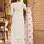 women floral embroidered regular thread work chanderi silk kurta with palazzos & with dupatta