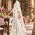 women floral embroidered regular thread work chanderi silk kurta with palazzos & with dupatta