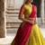South Indian Style Semi-Stitched Half Saree with Blouse and Dupatta