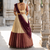 South Indian Style Semi-Stitched Half Saree with Blouse and Dupatta