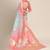 Pink pink & blue ethnic motifs woven design zari banarasi saree