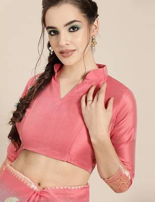 Pink pink & blue ethnic motifs woven design zari banarasi saree 3