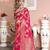 Pink woven design zari organza saree