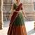 South Indian Style Semi-Stitched Half Saree with Blouse and Dupatta