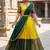 South Indian Style Semi-Stitched Half Saree with Blouse and Dupatta