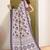 Purple batik printed silk blend ready to wear saree