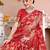 Red red floral woven design zari detailed organza saree
