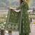 women ethnic motifs printed regular mirror work  cotton kurta with palazzos & with dupatta