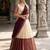 South Indian Style Semi-Stitched Half Saree with Blouse and Dupatta
