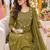 women ethnic motifs embroidered regular mirror work  cotton kurta with trousers & with