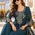 women ethnic motifs embroidered regular thread work  cotton kurta with trousers & with