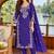 women ethnic motifs embroidered regular thread work  cotton kurta with trousers & with