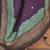 Purple purple & green geometric woven design zari saree