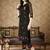 floral embroidered notch neck sequinned kurta with trousers and dupatta