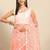 Peach bandhani organza saree