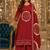 women ethnic motifs printed regular  cotton kurta with palazzos & with dupatta