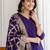women ethnic motifs printed angrakha kurta with trousers & with dupatta