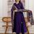 women ethnic motifs printed angrakha kurta with trousers & with dupatta