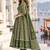 women ethnic motifs printed empire  cotton kurta with trousers & with dupatta