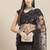 Black black floral organza saree