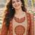 women ethnic printed regular mirror work cotton kurta with trousers & dupatta