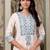 women ethnic motifs embroidered regular thread work  cotton kurta with trousers