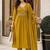 women ethnic motifs embroidered empire mirror work chanderi cotton kurta with trousers & with