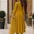 women ethnic motifs embroidered empire mirror work chanderi cotton kurta with trousers & with
