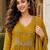 women ethnic motifs embroidered empire mirror work chanderi cotton kurta with trousers & with