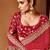 Red bandhani embroidered  georgette bandhani saree