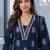 women ethnic motifs printed regular  cotton kurta with trousers & with dupatta