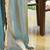 Teal women embellished beads and stones  chiffon saree