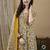 women floral printed regular cotton anarkali kurta with trousers & dupatta